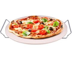 Alpina Kamen za pizzu BBQ, 33 cm, bijeli