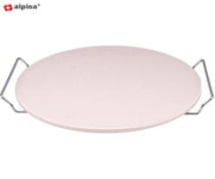 Alpina Kamen za pizzu BBQ, 33 cm, bijeli