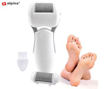 Alpina brusilica za stopala, električna, sivo-bijela