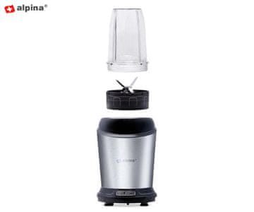 Alpina blender za smoothie, 1200 W, 1 l, crni i srebrni