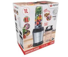Alpina blender za smoothie, 1200 W, 1 l, crni i srebrni