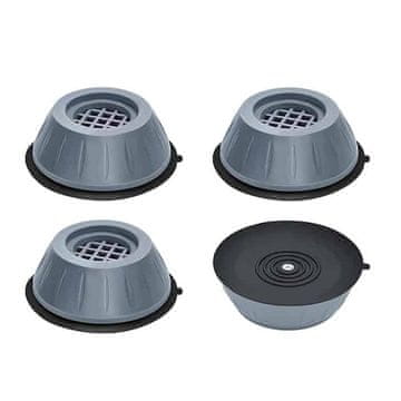 Netscroll Protuklizne protivibracijske podloške, gumene podloške za perilicu rublja, smanjuju buku i štite pod, za perilice rublja, hladnjake i sušilice, set 4 komada, MachinePads