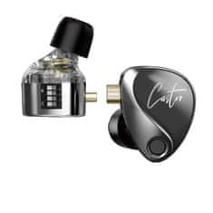 KZ Castor Bass dinamične HiFi slušalice, crne