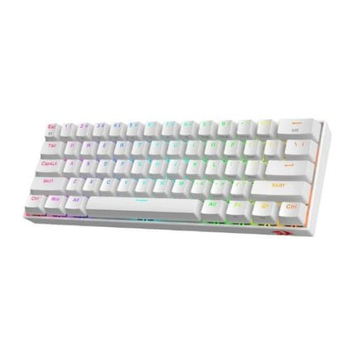 Draconic K530RGB PRO mehanska tipkovnica, brezžična, rdeča stikala, Bluetooth, bela, RGB osvetlitev