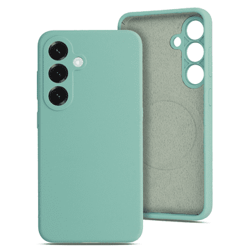 Onasi Mat Liquid silikonska maskica z MagSafe za Samsung Galaxy S25 5G - mint