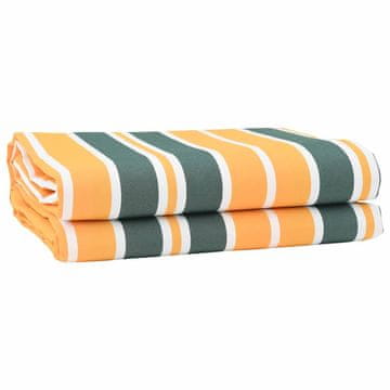 Vidaxl Zamjena za awning Zelena i žuta 1000 x 160 cm Poliester platno