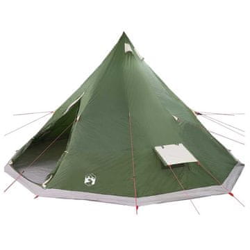 Vidaxl Tipi šator s krovom s pohranom Zelena 560 x 560 x 300 cm taft