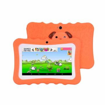 Netscroll Dječji tablet s gumenom zaštitom, 7" zaslon s zaštitom za oči, roditeljska kontrola, gledanje crtića, edukativne igre, kamera, Smarty