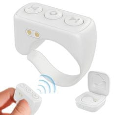 Netscroll Bluetooth daljinski upravljač za mobitel, ergonomski prsten‑remotekontrola, za iOS i Android, ScrollControl, upravljanje e‑knjigom i kamerom, ScrollControl