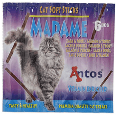 ANTOS Madam mačka štapići, riba, 6/1