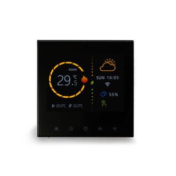 BOT WiFi sobni termostat Tuya RTL2 16A crni