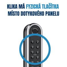 BOT Pametna ručka TTLock H1P s gumbima srebrne boje 72 mm
