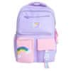 LIVEFY školski ruksak Rainbow Cloud, ljubičasti