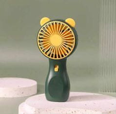 Luniks Prijenosni MINI ventilator s lampom – Tamnozeleni