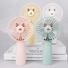Luniks Prijenosni stolni USB ventilator s lampom – Roza