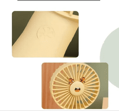 Luniks Prijenosni stolni USB ventilator s lampom – Roza