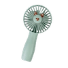 Prijenosni stolni USB ventilator s lampom – Zeleni