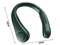 Luniks USB punjivi ventilator za oko vrata – SPORT NECKFAN – Zeleni