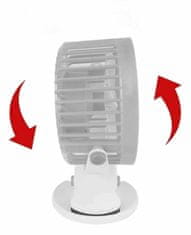 Luniks USB prijenosni stolni ventilator s osvjetljenjem – Ventilator sa štipaljkom – Crni