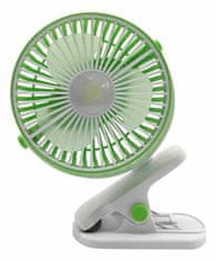 Luniks USB prijenosni stolni ventilator s osvjetljenjem – Ventilator sa štipaljkom – Crni