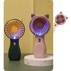 Luniks Prijenosni MINI ventilator s lampom – Žuti