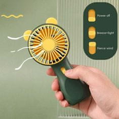 Luniks Prijenosni MINI ventilator s lampom – Žuti