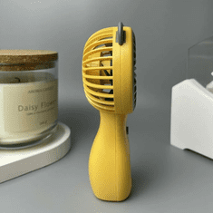 Luniks Prijenosni MINI ventilator s lampom – Žuti