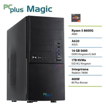 PCplus Magic Ryzen 5 8600G 16GB 1TB stolno računalo