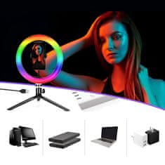 MG ZD666 RGB Selfie Ring Light svjetlosni prsten + tronožac 2.1m, crna
