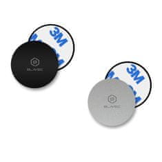 BLAVEC Metal Plate metalna ploča za magnetni držač mobitela 40mm 2kom, crno/srebro