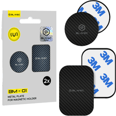 BLAVEC Metal Plate metalna ploča za magnetni držač mobitela 2kom, carbon
