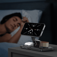 BLAVEC Charging Station MagSafe bežični punjač za telefon / AirPods / Apple Watch 15W, crno