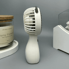 Luniks Prijenosni MINI ventilator s lampom – Beli