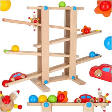 Ikonka Aga Drvena kuglična staza Montessori XXL