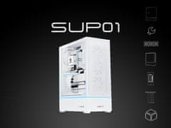 Lian Li SUP01 kućište za računalo, ATX, Midi-Tower, ARGB, kaljeno staklo, bijelo (SUP01W)