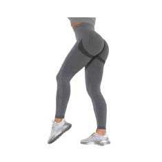 Netscroll Push-up tajice bez šavova, visok struk, siva boja, tajice koje oblikuju stražnjicu, neprozirne, za sport i svakodnevno nošenje, brzo sušenje, SeamlessLeggings, S/M