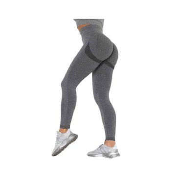 Netscroll Push-up tajice bez šavova, visok struk, siva boja, tajice koje oblikuju stražnjicu, neprozirne, za sport i svakodnevno nošenje, brzo sušenje, SeamlessLeggings