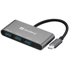 Sandberg USB-C na 3x USB 3.0 + PD Hub