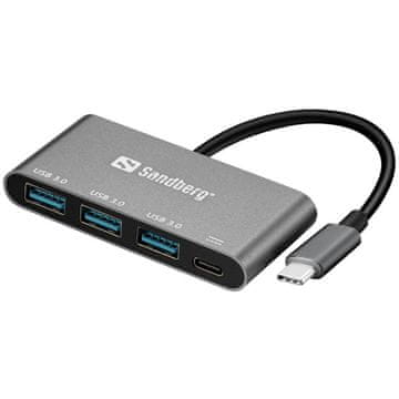 Sandberg USB-C na 3x USB 3.0 + PD Hub