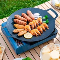 HOME & MARKER® Korejska okrugla tava za roštilj, grill tava 32 cm, neklizajuća površina | KOREPAN