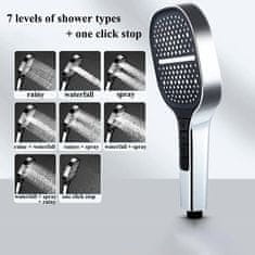 Netscroll Tuš ročka visokog pritiska, 3 funkcije mlaza, tuš ručka za kućni spa, ušteda vode, ergonomski dizajn, jednostavna montaža, BoostShower