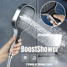 Netscroll Tuš ročka visokog pritiska, 3 funkcije mlaza, tuš ručka za kućni spa, ušteda vode, ergonomski dizajn, jednostavna montaža, BoostShower
