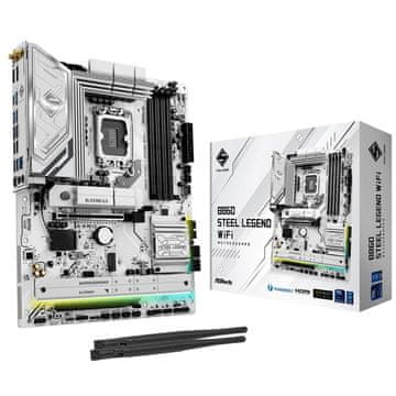 ASRock B860 Steel Legend Wi-Fi matična ploča, LGA1851, DDR5, gaming, ATX (90-MXBR30-A0UAYZ) - otvorena ambalaža