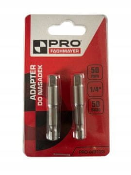 PRO Adapter za nastavke 50 mm 1/4", ugljični čelik S2, 2 kom.
