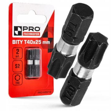 PRO Udarni bit Udarni bitovi T40x25mm Bit odvijača 2 kom.