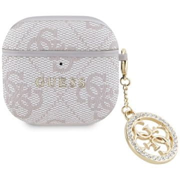 Guess GUESS maskica za APPLE AirPods 4 GUA4P4E4CDP (PU 4G W/ Strass Charm) ružičasta