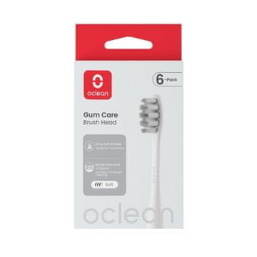 Oclean Nastavak Gum Care - 6 kom Bijela, za električnu četkicu za zube