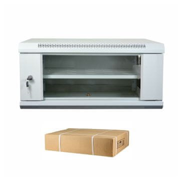 Datech zidni ormar 6U 368 600x450 sivi + polica DP.6406.9000