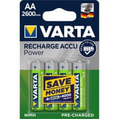 Varta VARTA punjive baterije R6 (AA) 2600mAh Accu Power 4 kom