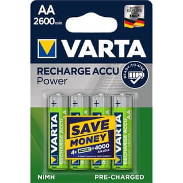 Varta VARTA punjive baterije R6 (AA) 2600mAh Accu Power 4 kom